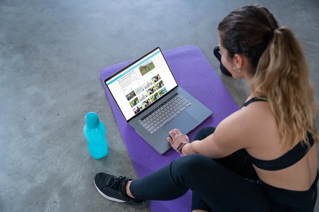 RC on Laptop copy Horse Rider Exercises on a laptop
