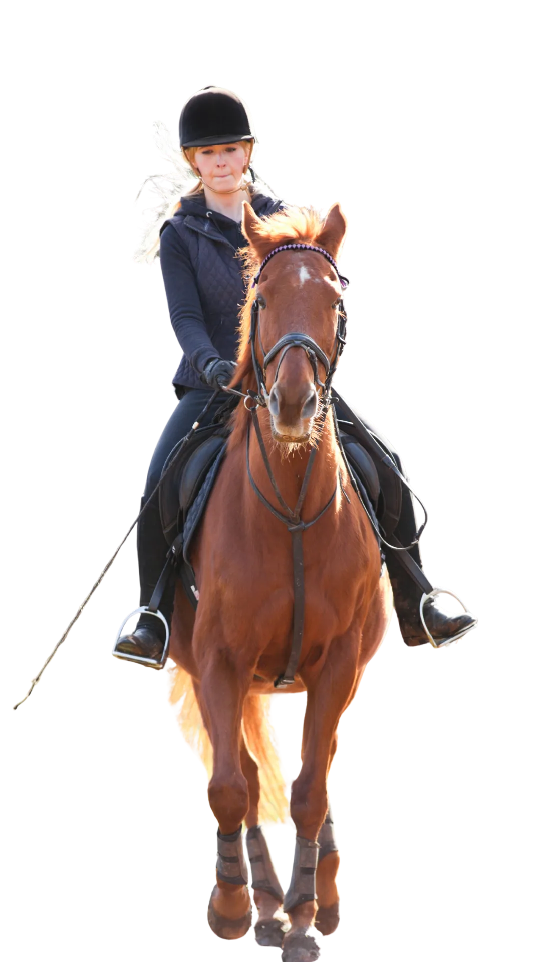 Unbalanced horse rider