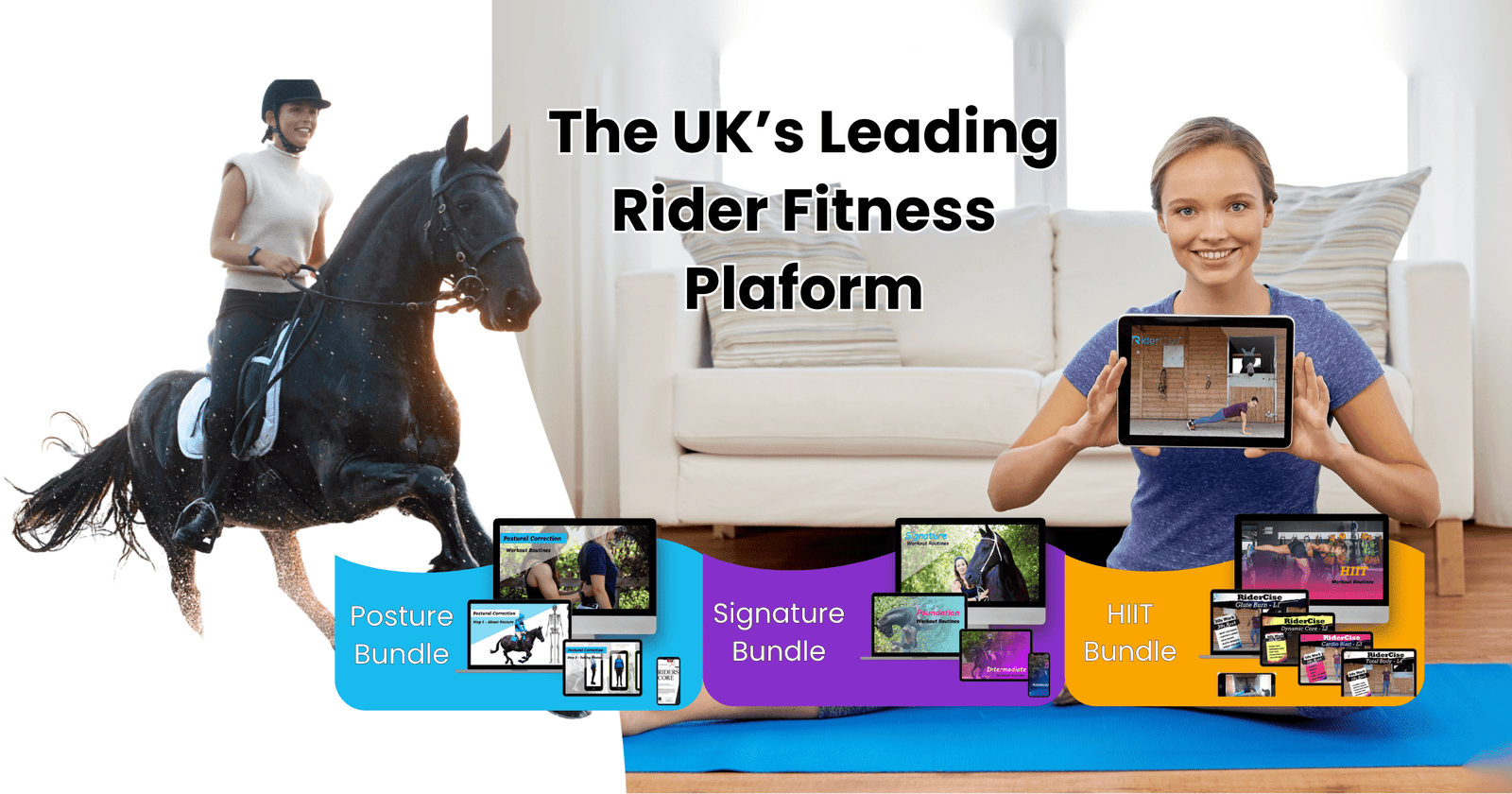 RiderCise Website front page - 848kb
