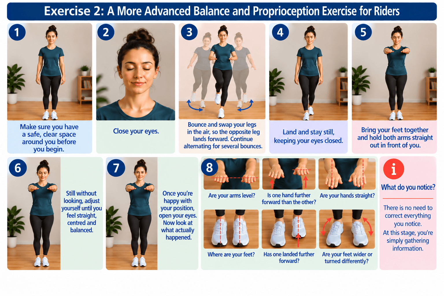 S8 - Exercise 2 Advanced exercise for Horse Riders to test their proprioception - Straightness